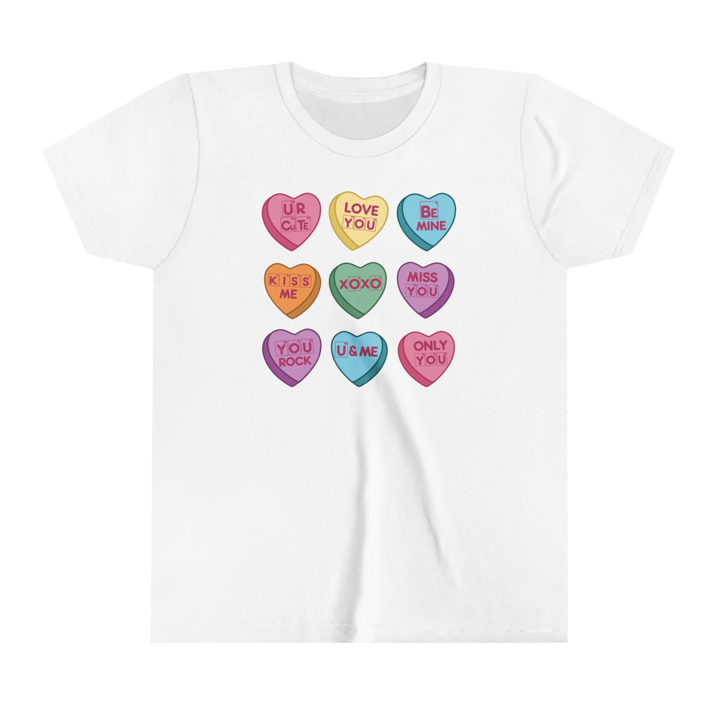 Kid Science Valentine Candy Hearts T-Shirt, Be Mine Shirt, Conversation Hearts, Gift for Girls, Periodic Table, Breaking Bad, XOXO Shirt
