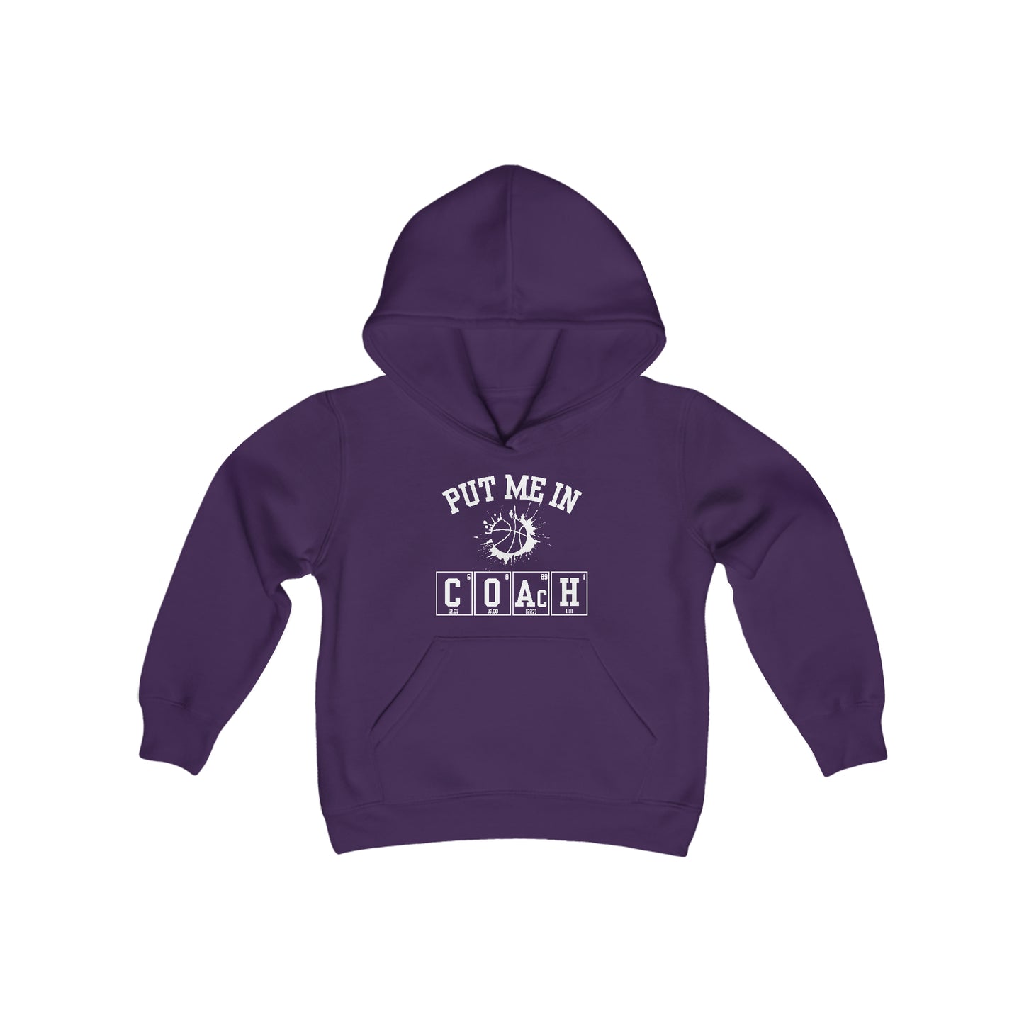 YOUTH - Put Me In Coach Hooded Sweatshirt - Basketball Game Day Hoodie