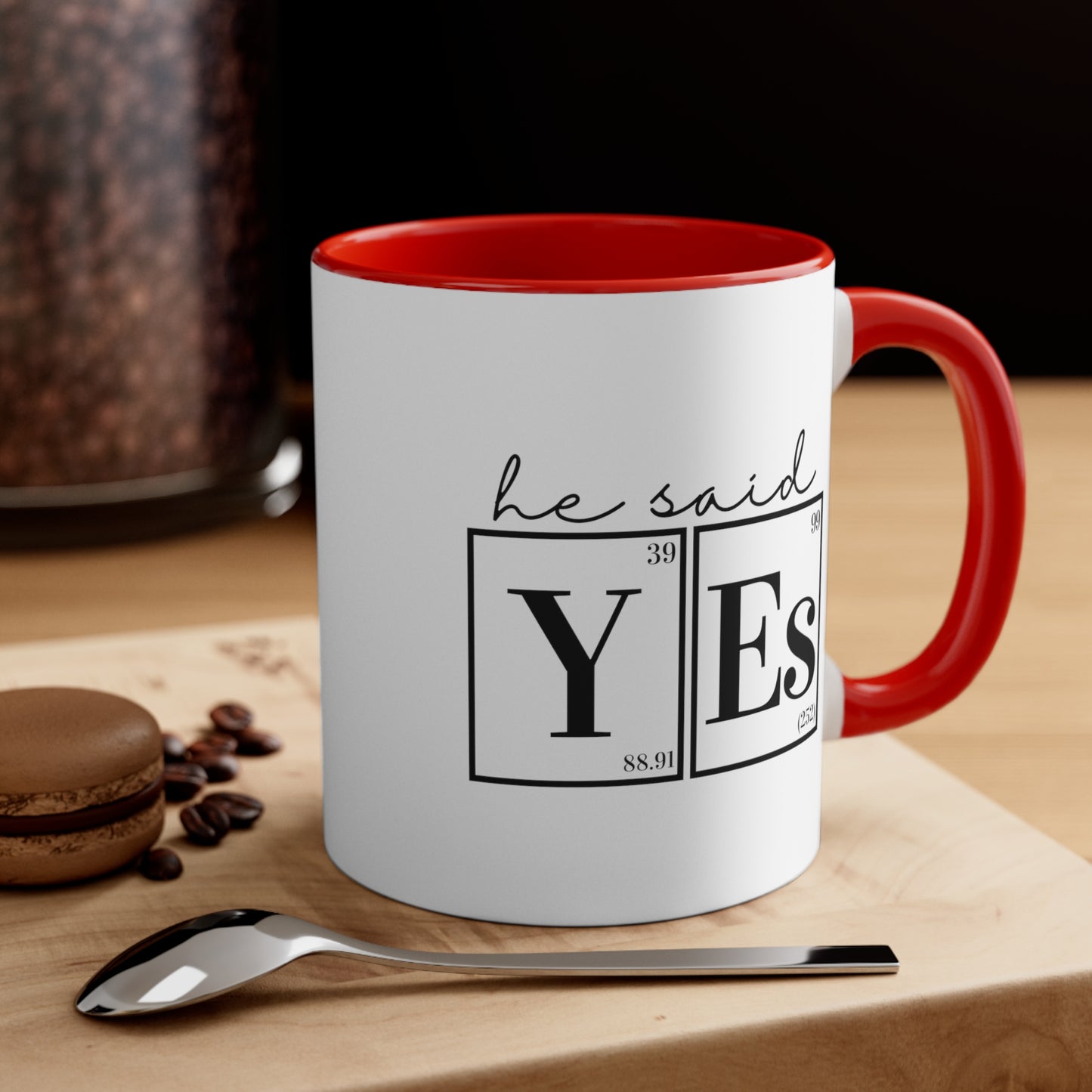 11oz - He Said Yes Science Engagement Announcement Mug