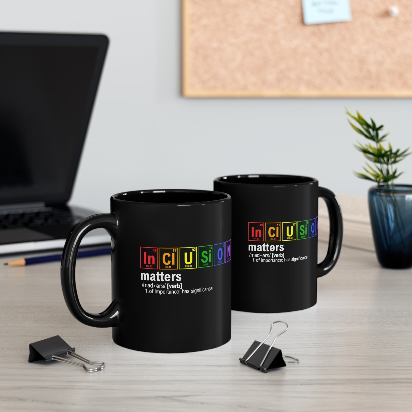 11oz Inclusion Matters Coffee Mug, Science Mug, Chemistry Gift, Periodic Table Mug, Breaking Bad, LGBTQIA+ Gift, Rainbow Mug