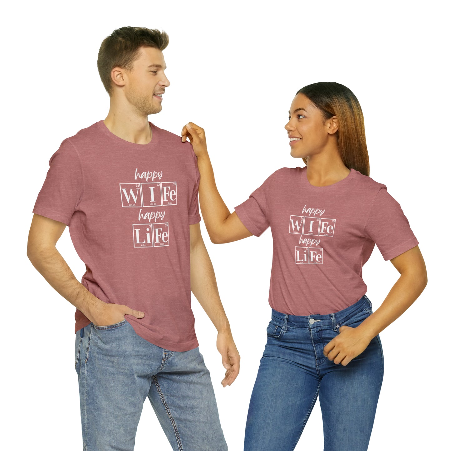 Happy Wife Happy Life Shirt, Marriage Shirt, Marriage shirt, Periodic Table Humor, Science-Themed Tee, Chemistry of Love