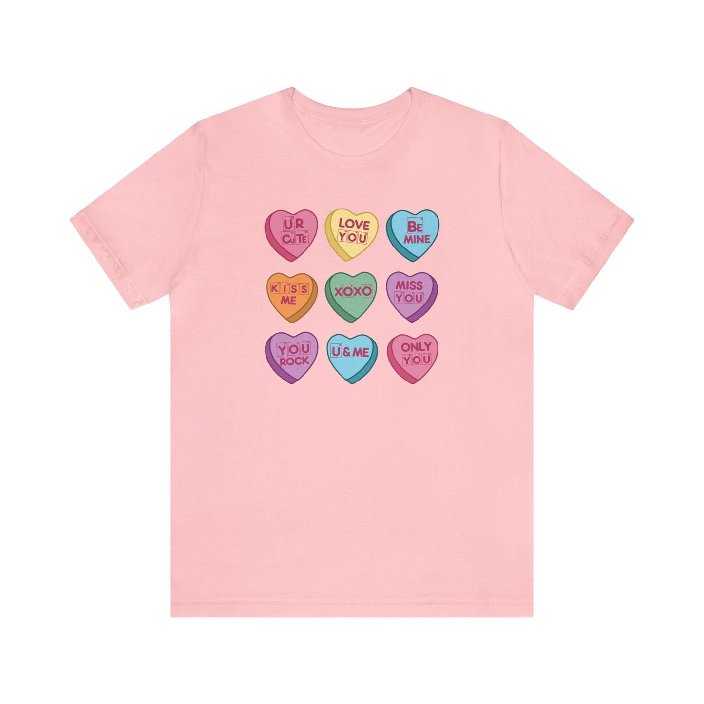 Science Valentine Candy Hearts T-Shirt, Be Mine Shirt, Conversation Hearts, Gift for Her, Periodic Table, Breaking Bad, XOXO Shirt