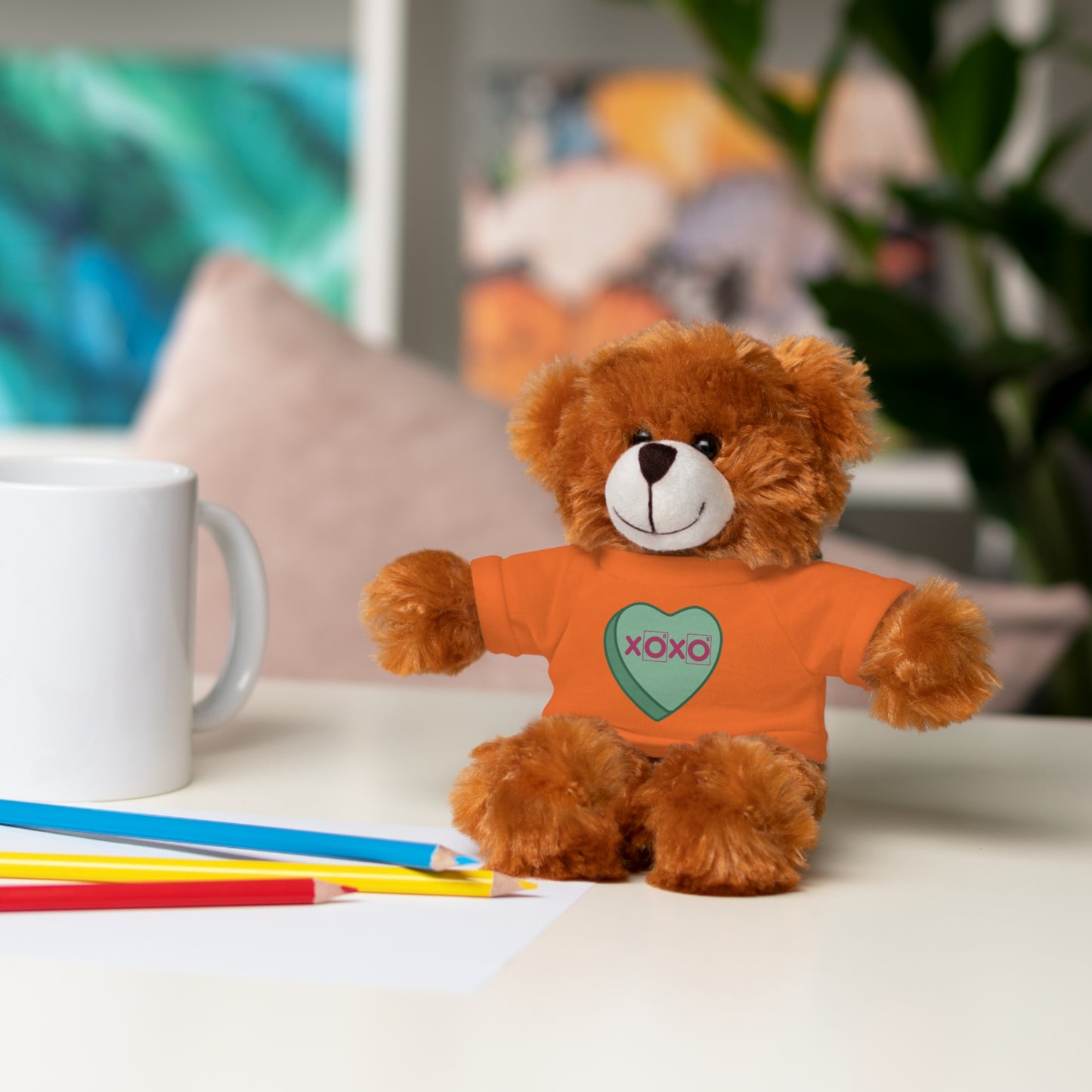 XOXO - Science Valentine Stuffed Animal Plushie, Chemistry Plush, Valentines Day Bear, Gift for Her, Gift for Him, Periodic Table