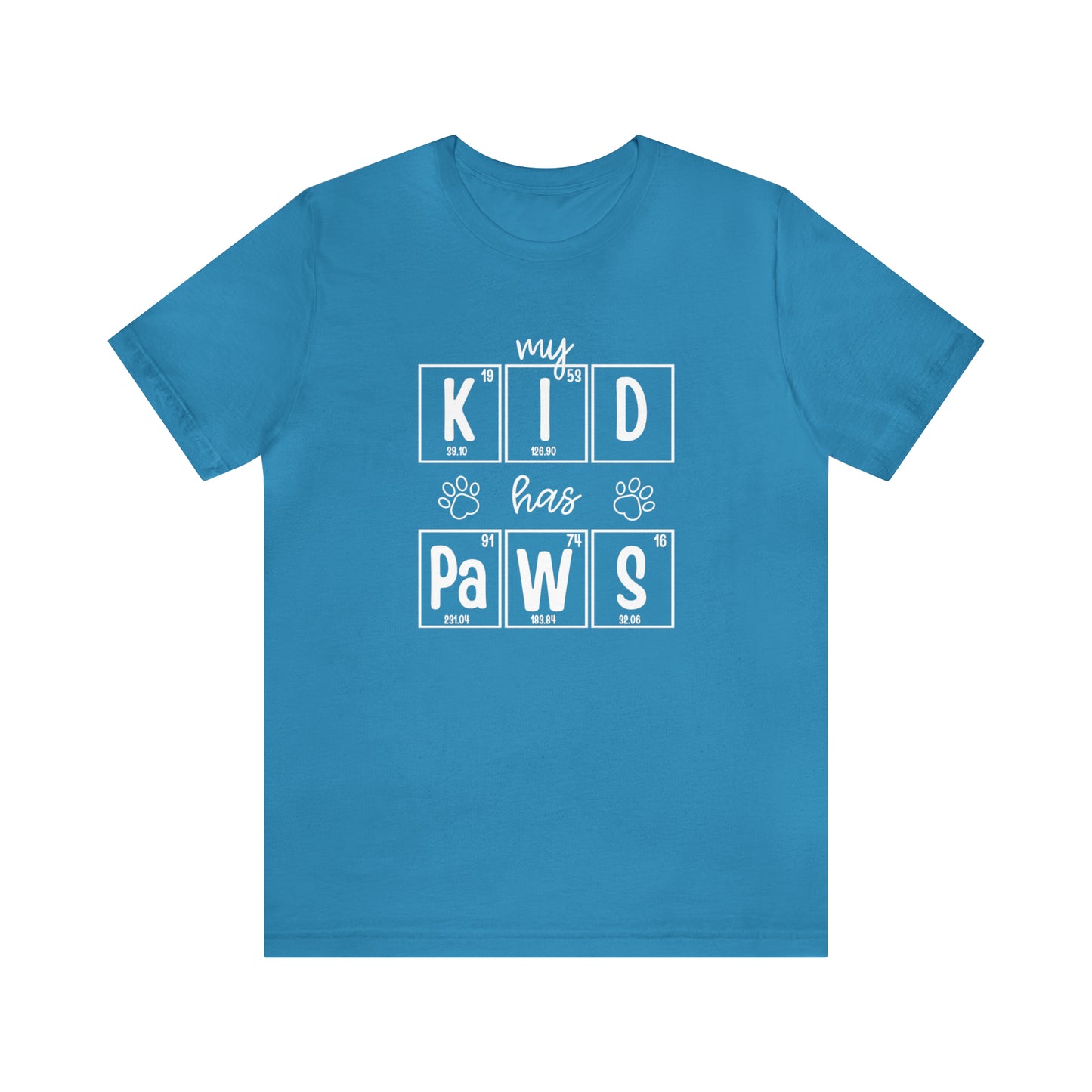 My Kid Has Paws Pet Parent Science T-Shirt