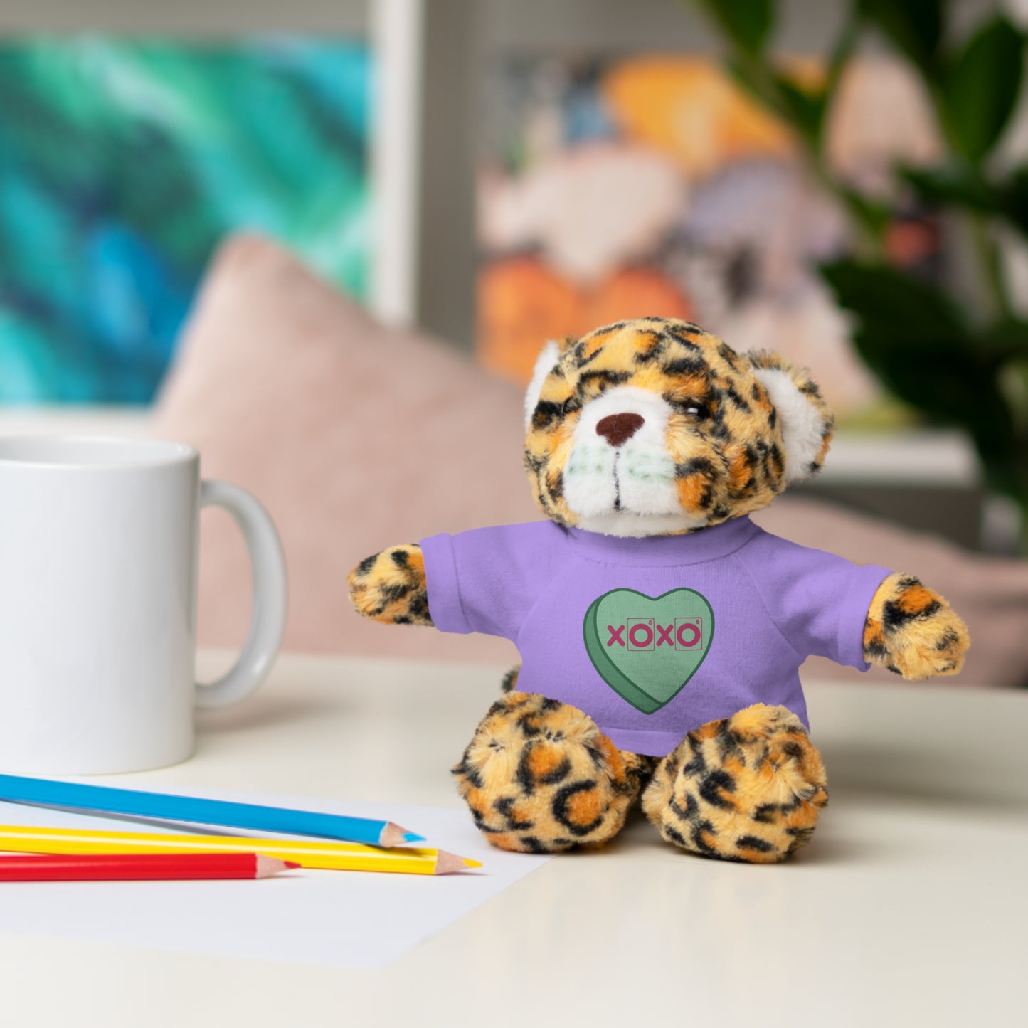 XOXO - Science Valentine Stuffed Animal Plushie, Chemistry Plush, Valentines Day Bear, Gift for Her, Gift for Him, Periodic Table