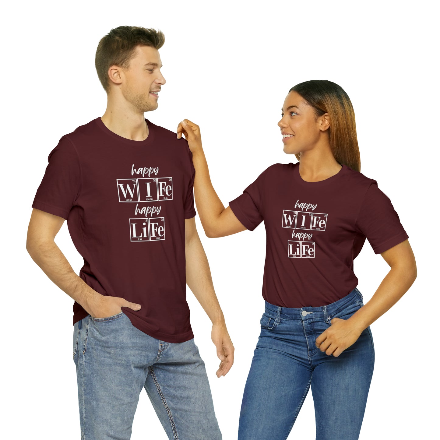 Happy Wife Happy Life Shirt, Marriage Shirt, Marriage shirt, Periodic Table Humor, Science-Themed Tee, Chemistry of Love