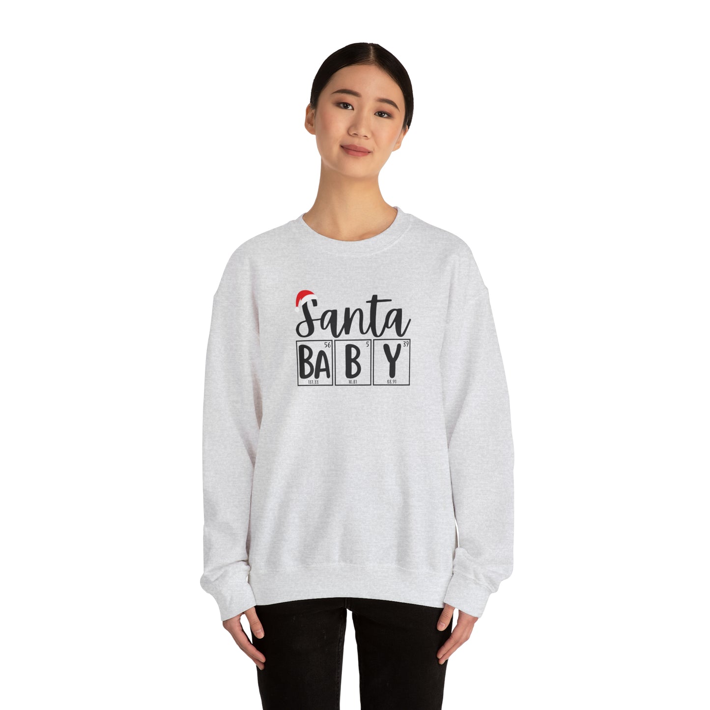 Santa Baby Chemistry Crewneck Sweatshirt, Christmas Holiday Sweater, Periodic Table, Scientist Gift, Science Teacher Gift, Breaking Bad