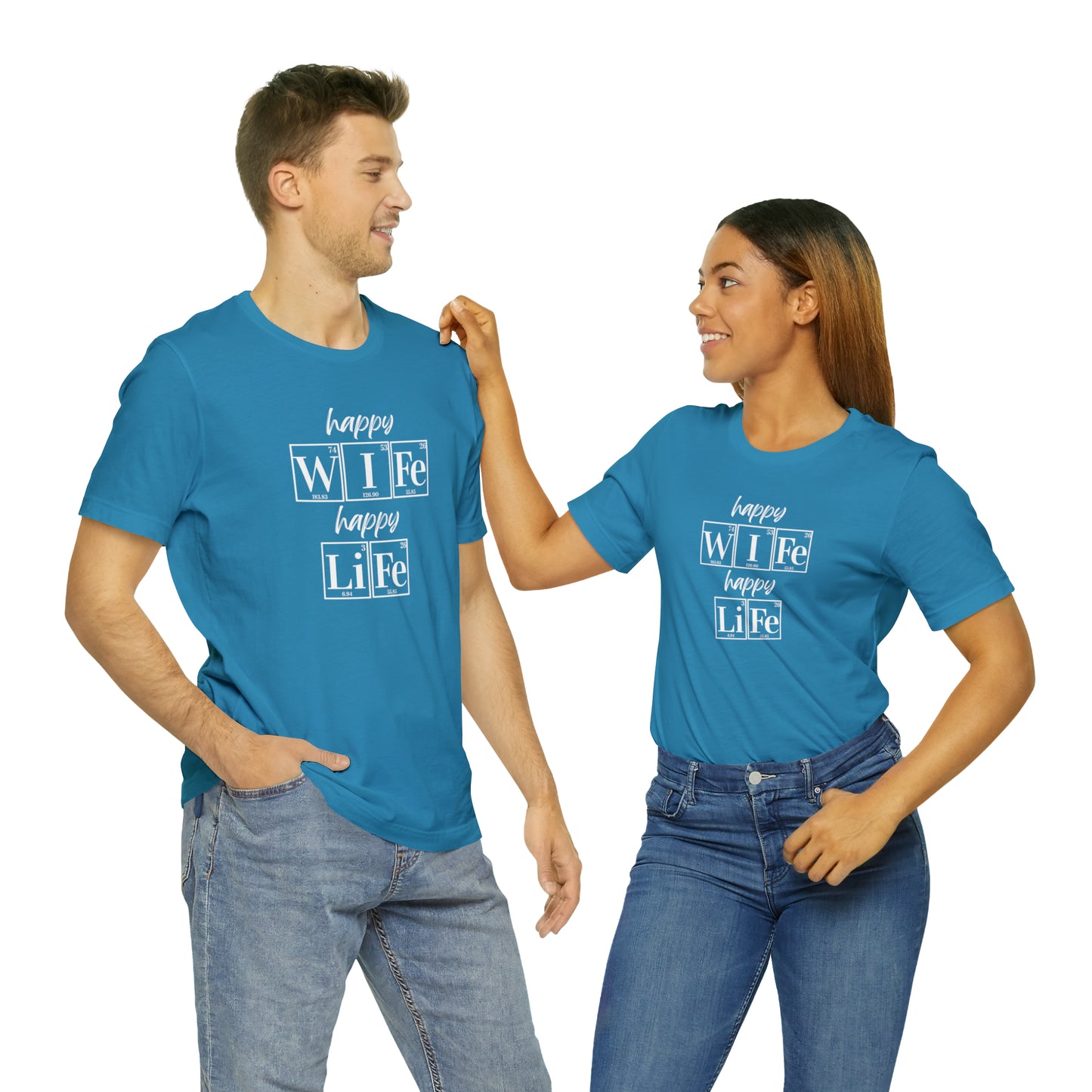 Happy Wife Happy Life Shirt, Marriage Shirt, Marriage shirt, Periodic Table Humor, Science-Themed Tee, Chemistry of Love