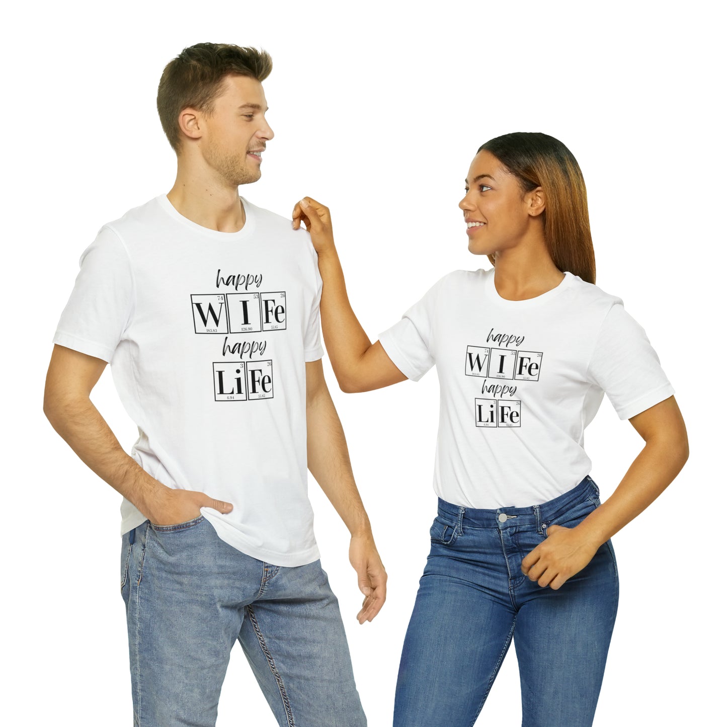 Happy Wife Happy Life Shirt, Marriage Shirt, Marriage shirt, Periodic Table Humor, Science-Themed Tee, Chemistry of Love