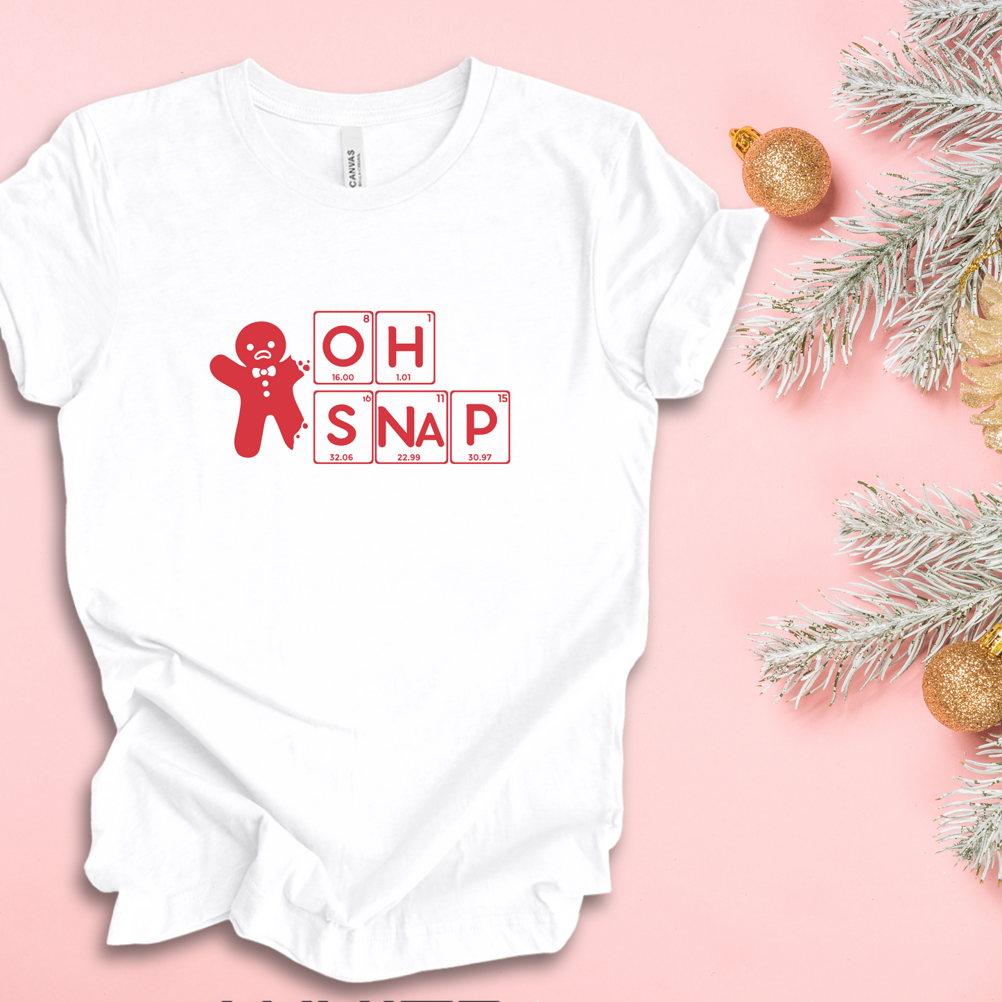 Oh Snap Science Christmas Shirt, Christmas T-Shirt, Holiday T-Shirt, Science Holiday Shirt