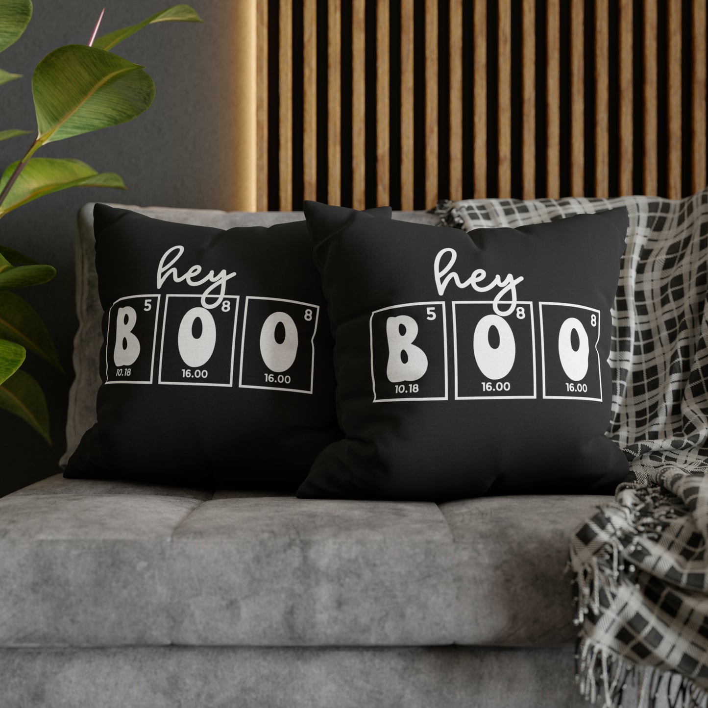 Hey Boo! Halloween Throw Pillowcase