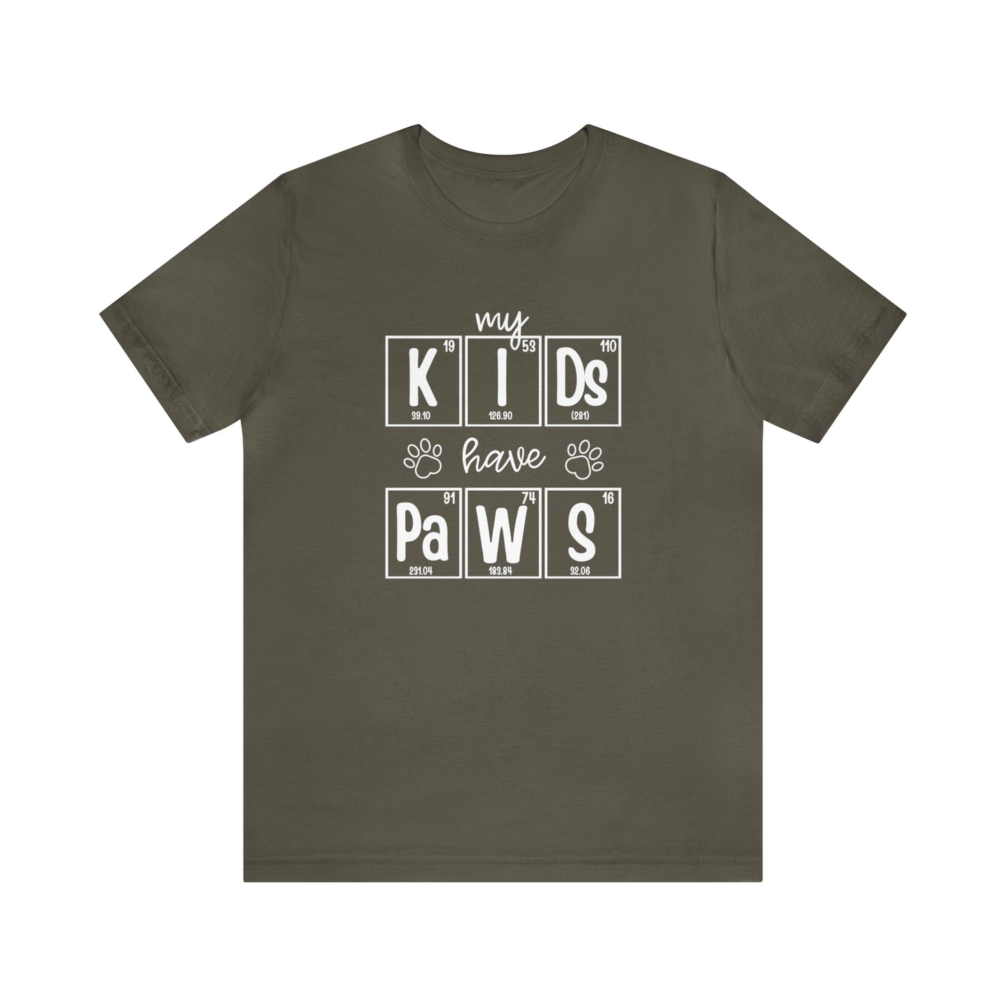 My Kids Have Paws Pet Parent Science T-Shirt