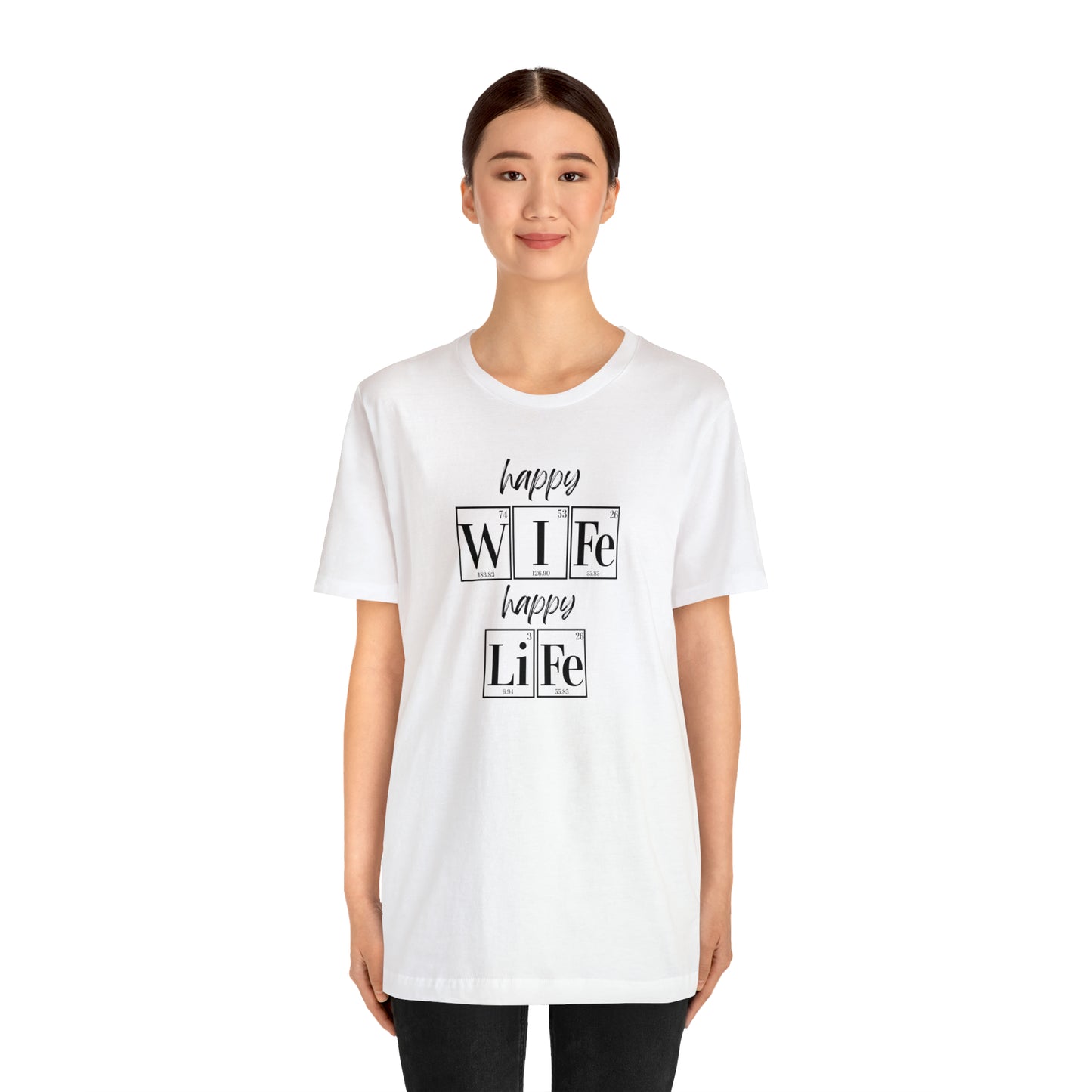 Happy Wife Happy Life Shirt, Marriage Shirt, Marriage shirt, Periodic Table Humor, Science-Themed Tee, Chemistry of Love