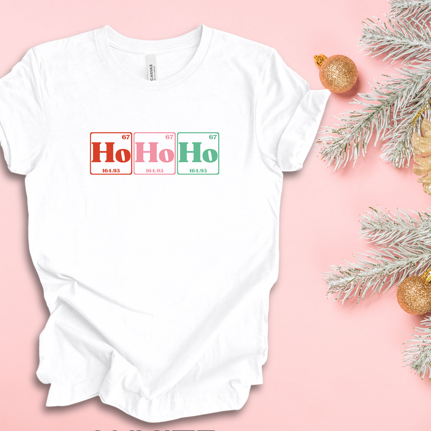 Ho Ho Ho Christmas Shirt, Christmas T-Shirt, Holiday T-Shirt, Science Holiday Shirt