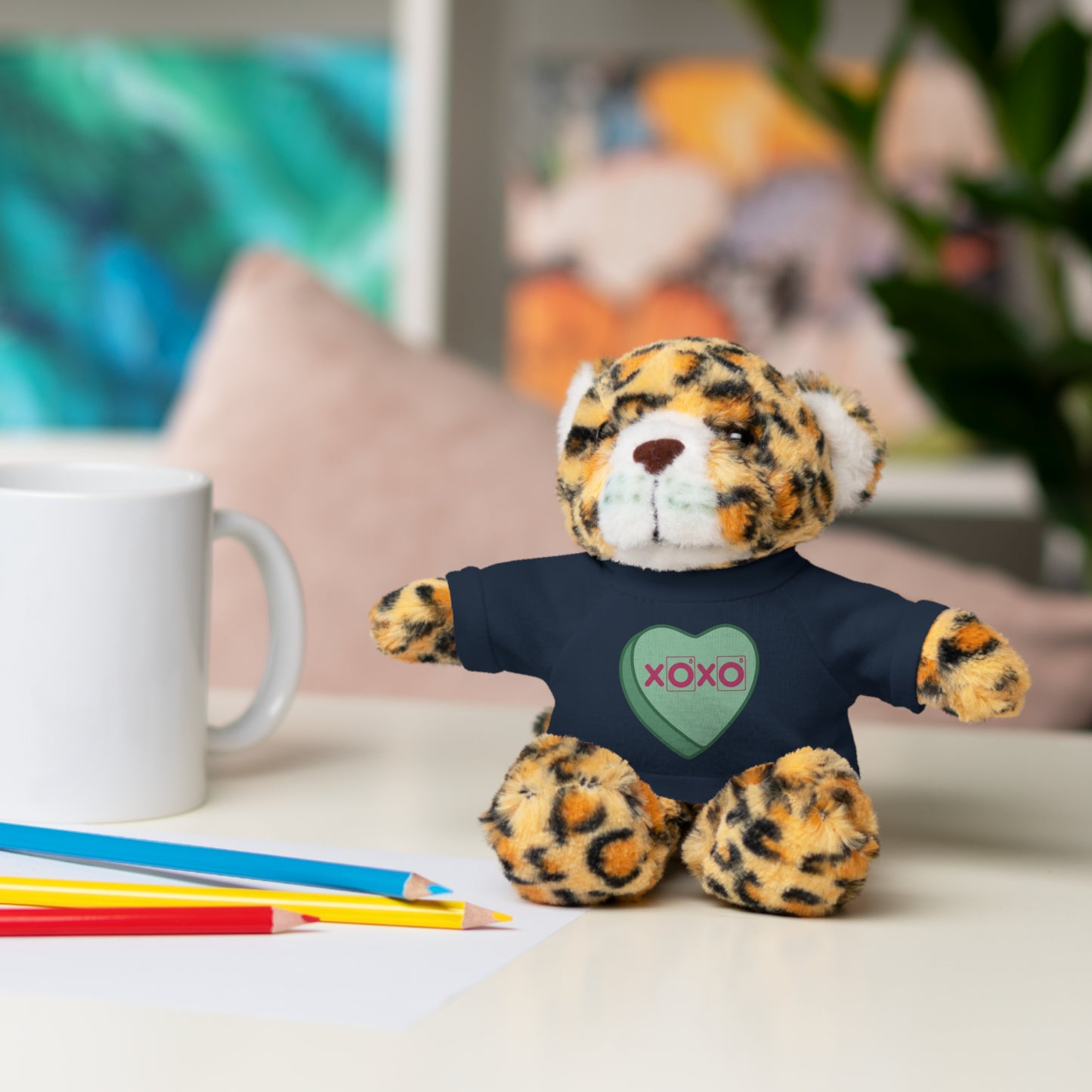 XOXO - Science Valentine Stuffed Animal Plushie, Chemistry Plush, Valentines Day Bear, Gift for Her, Gift for Him, Periodic Table