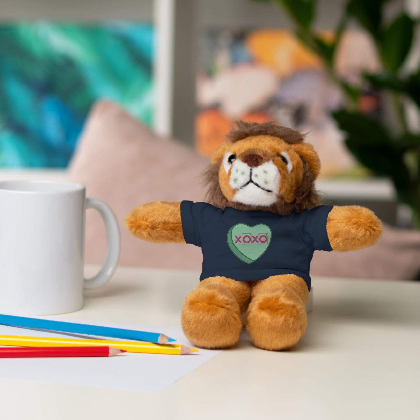 XOXO - Science Valentine Stuffed Animal Plushie, Chemistry Plush, Valentines Day Bear, Gift for Her, Gift for Him, Periodic Table
