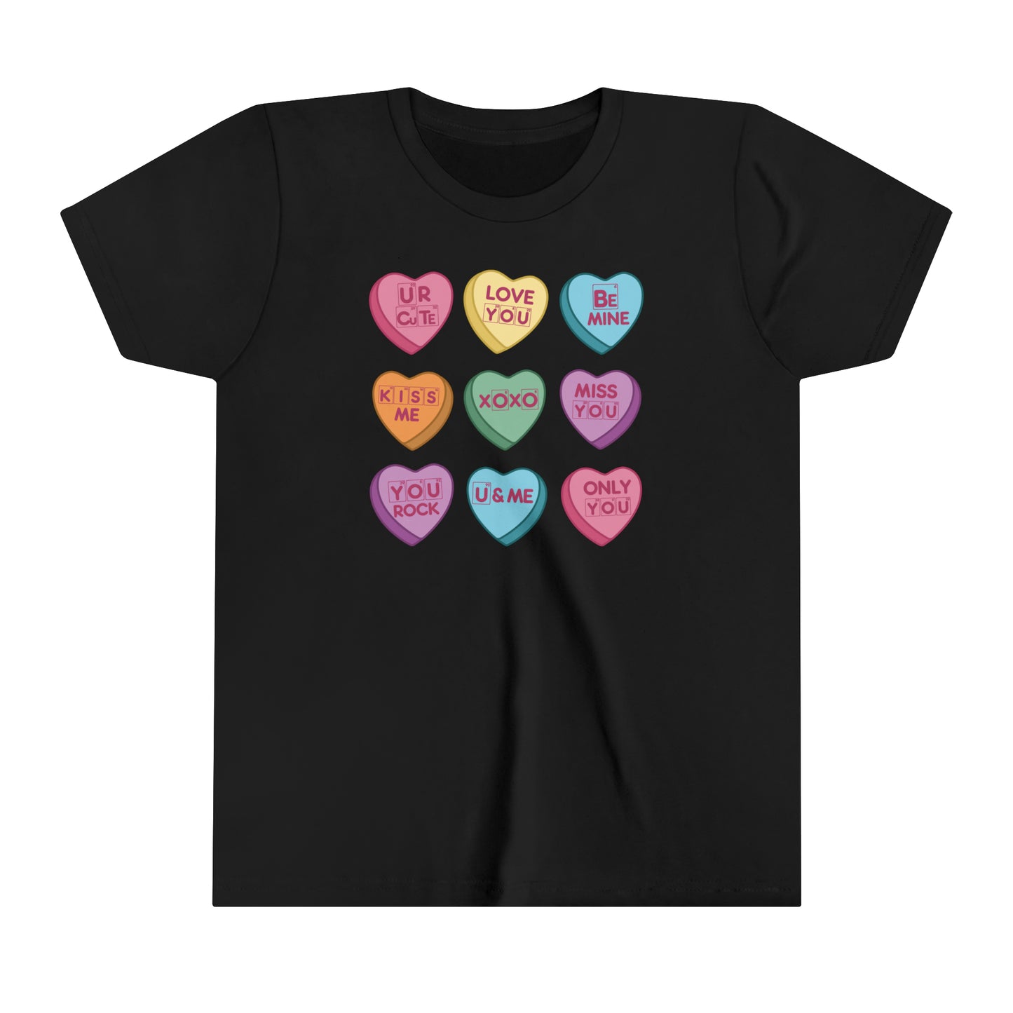 Kid Science Valentine Candy Hearts T-Shirt, Be Mine Shirt, Conversation Hearts, Gift for Girls, Periodic Table, Breaking Bad, XOXO Shirt