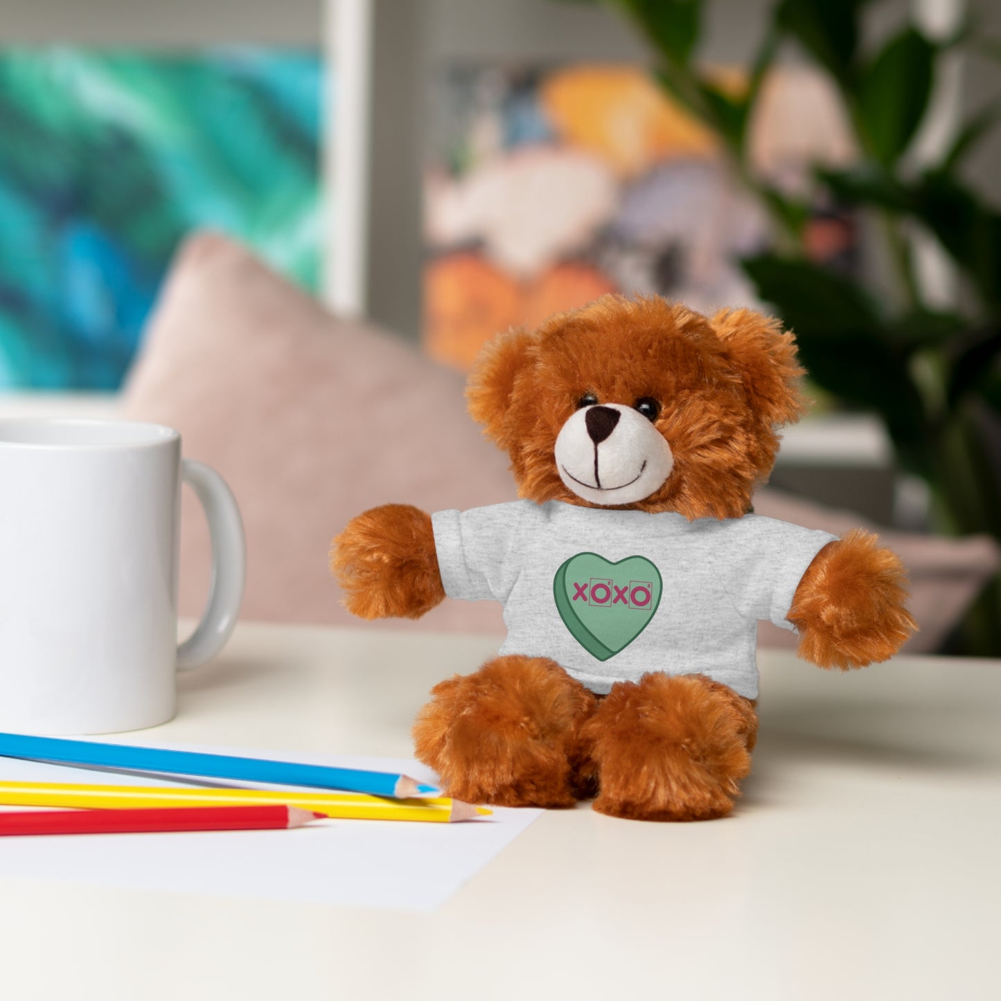 XOXO - Science Valentine Stuffed Animal Plushie, Chemistry Plush, Valentines Day Bear, Gift for Her, Gift for Him, Periodic Table