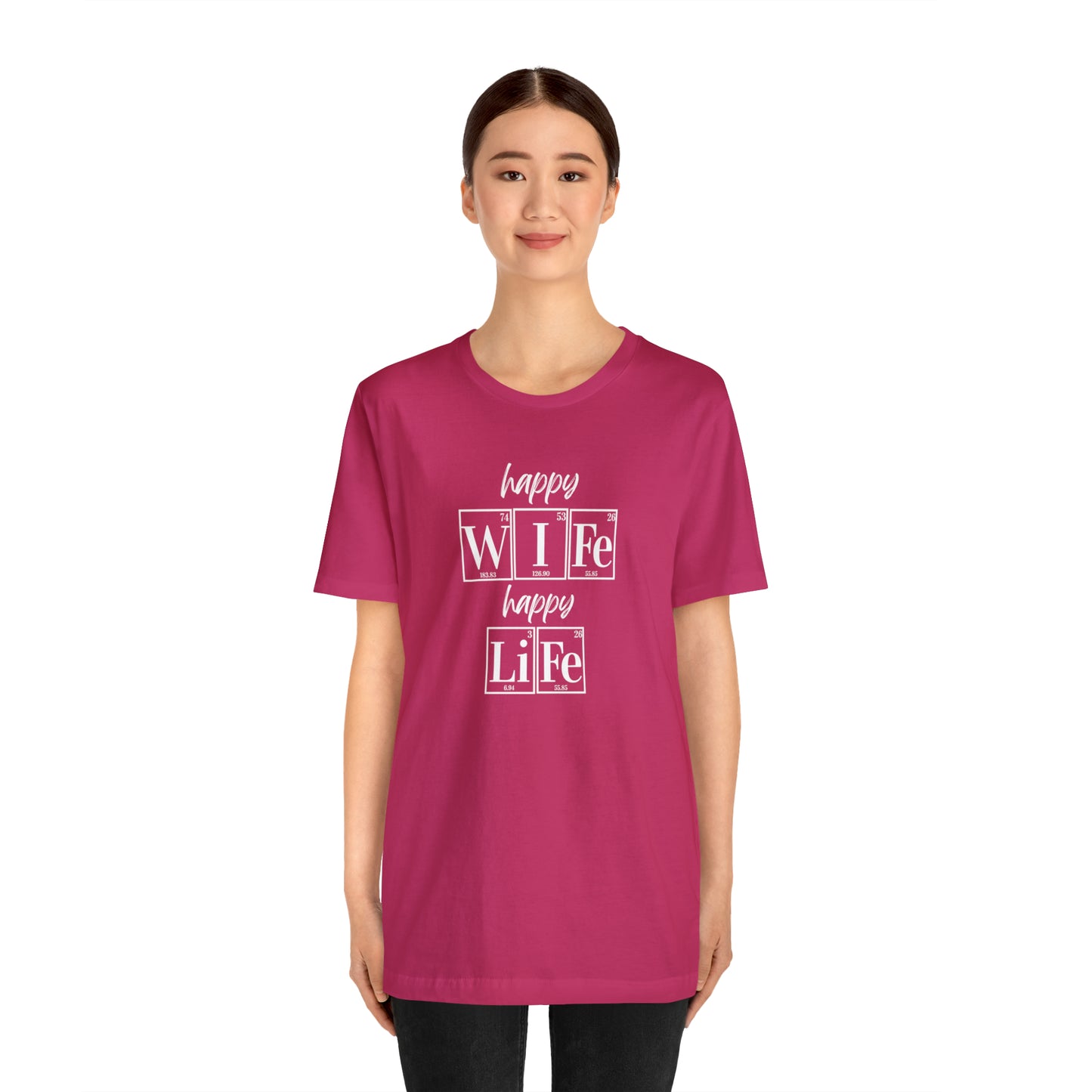 Happy Wife Happy Life Shirt, Marriage Shirt, Marriage shirt, Periodic Table Humor, Science-Themed Tee, Chemistry of Love