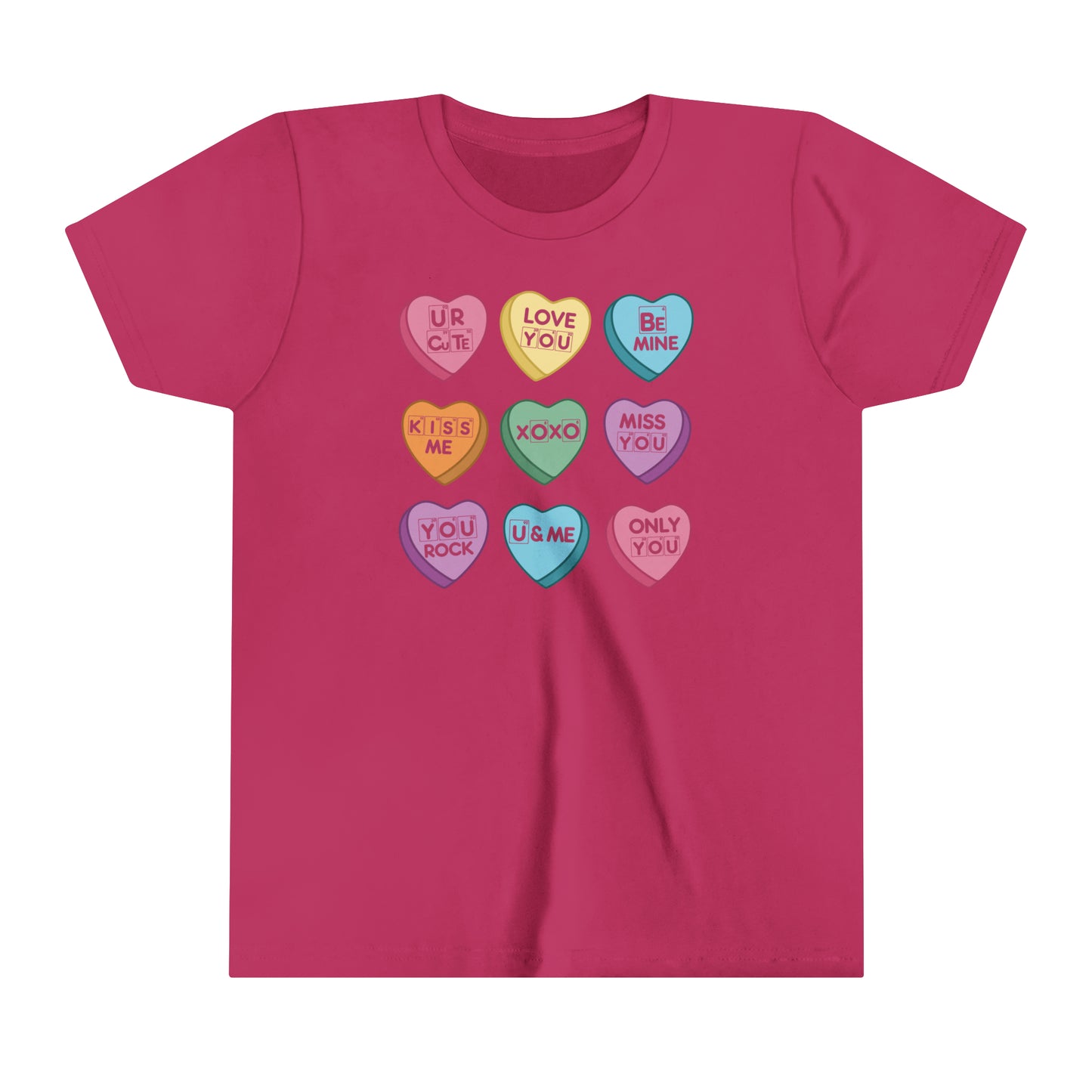 Kid Science Valentine Candy Hearts T-Shirt, Be Mine Shirt, Conversation Hearts, Gift for Girls, Periodic Table, Breaking Bad, XOXO Shirt