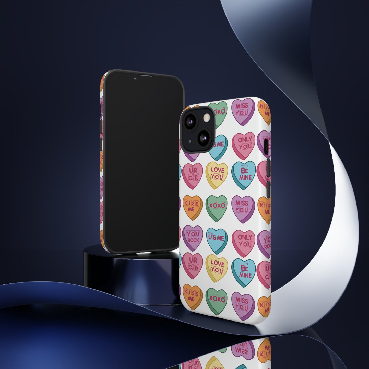 Science Valentine Candy Hearts Cell Phone Case, Conversation Hearts, Gift for Her, For iPhone, Android, and Google Phones, Periodic Table