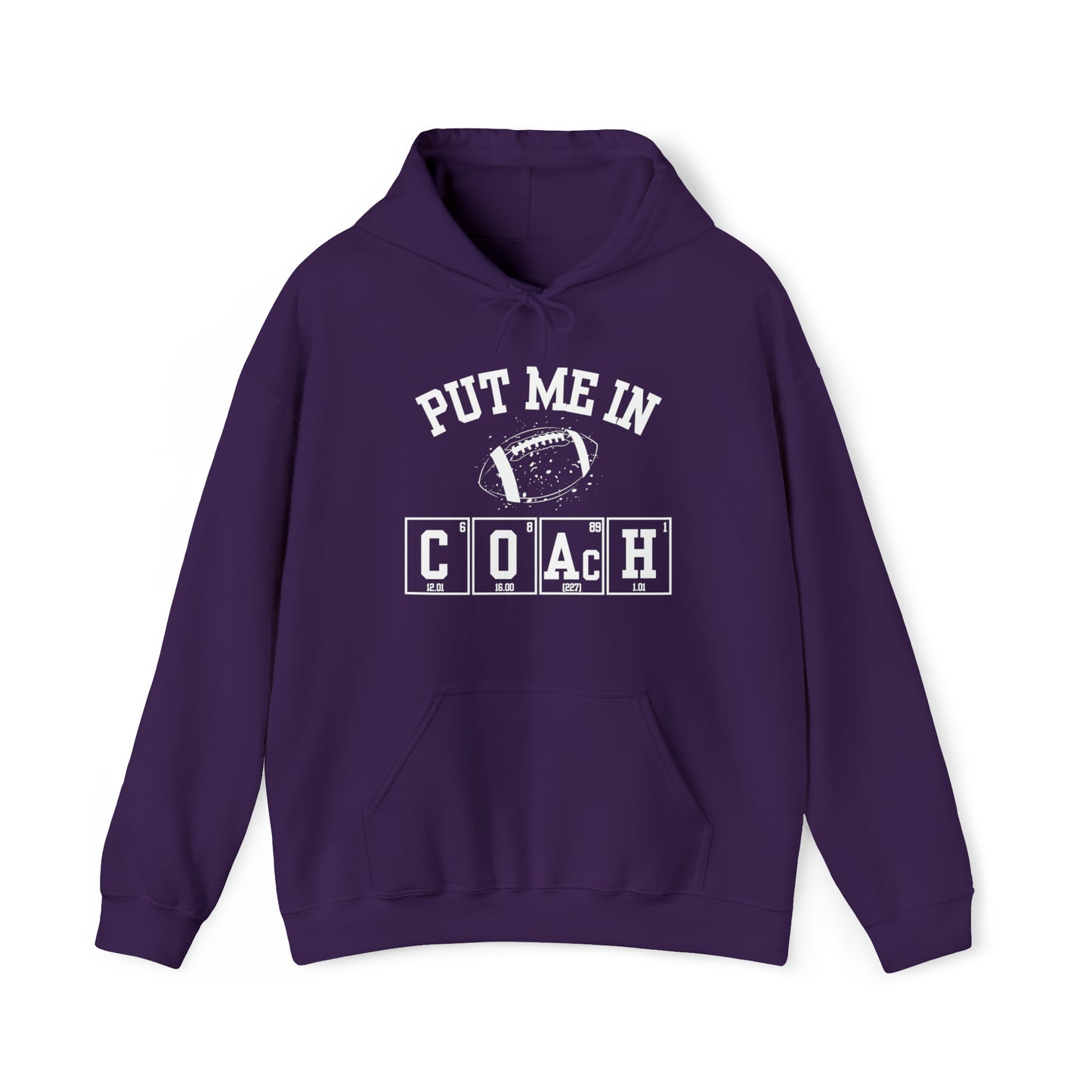 ADULT - Put Me in Coach Hooded Sweatshirt - Football Game Day Science Hoodie