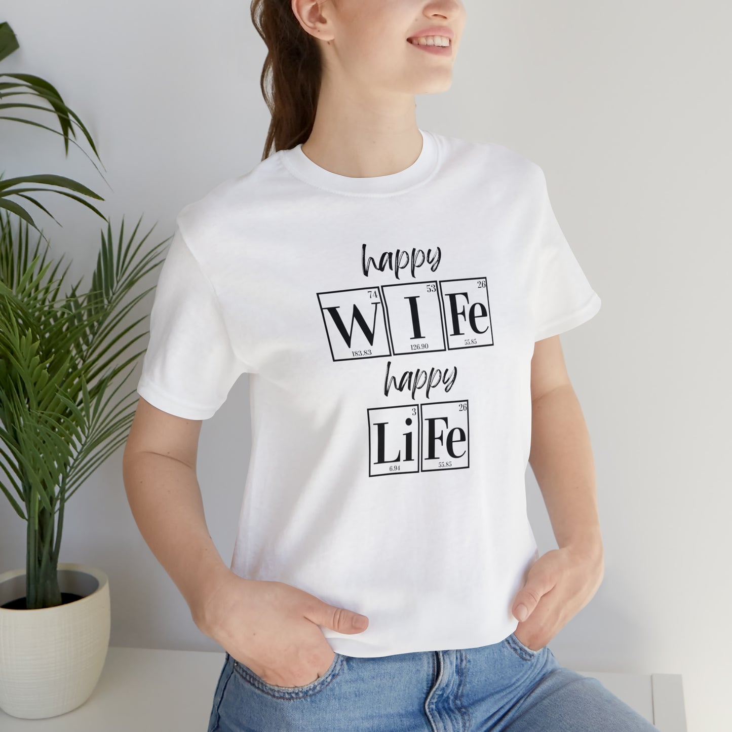 Happy Wife Happy Life Shirt, Marriage Shirt, Marriage shirt, Periodic Table Humor, Science-Themed Tee, Chemistry of Love
