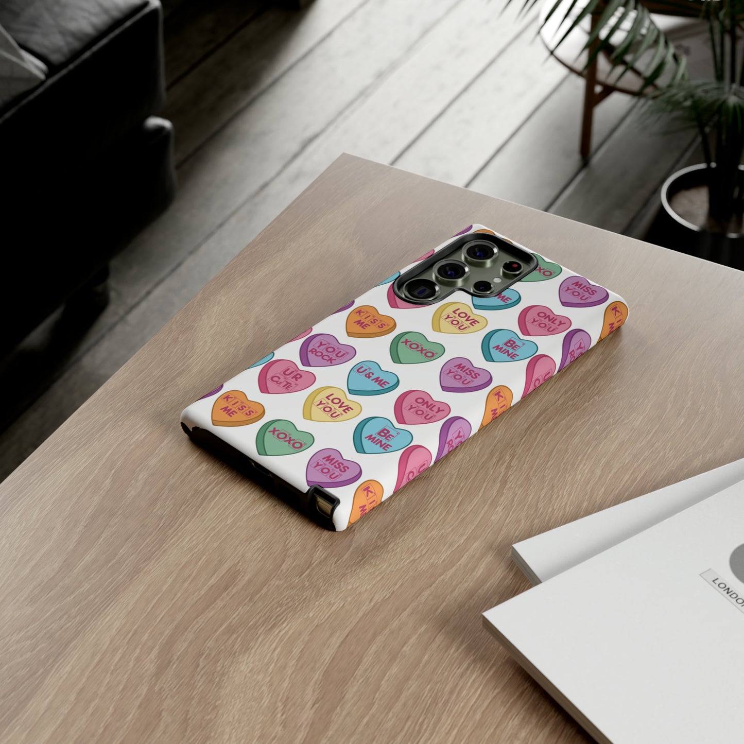 Science Valentine Candy Hearts Cell Phone Case, Conversation Hearts, Gift for Her, For iPhone, Android, and Google Phones, Periodic Table