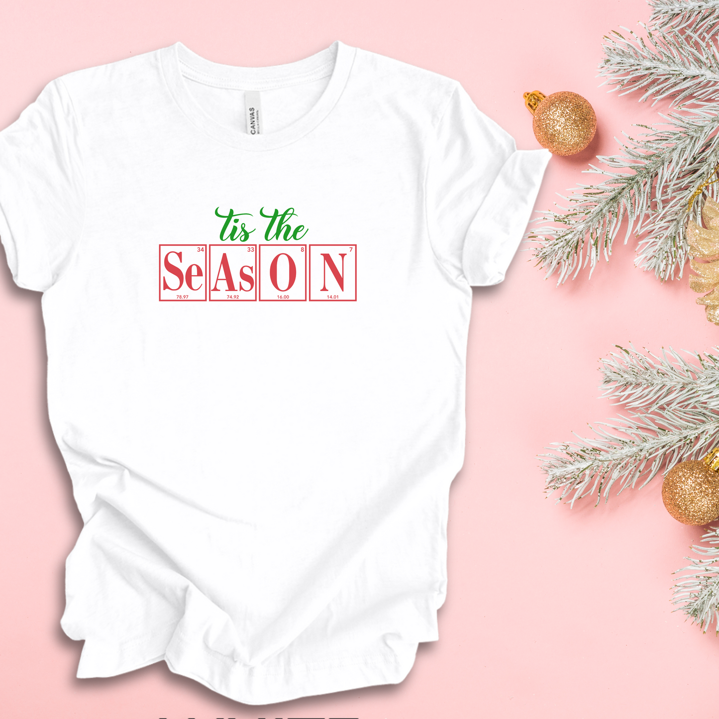 Tis the Season Science Christmas Shirt, Christmas T-Shirt, Holiday T-Shirt, Science Holiday Shirt