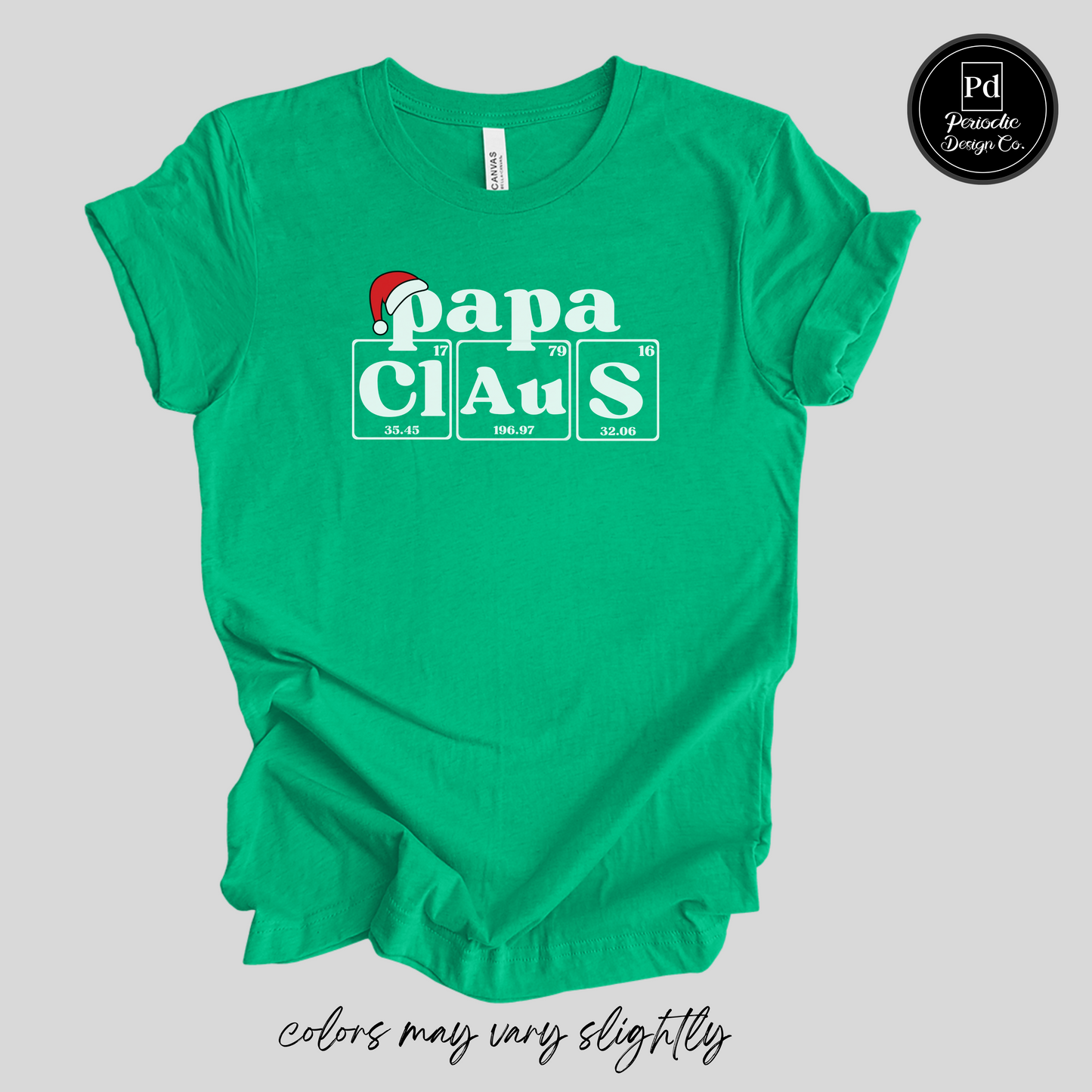 PaPa Claus Christmas Shirt, Periodic Table Gift, Christmas Chemistry Tee, Breaking Bad, Holiday T-Shirt, Science Teacher or Scientist Gift