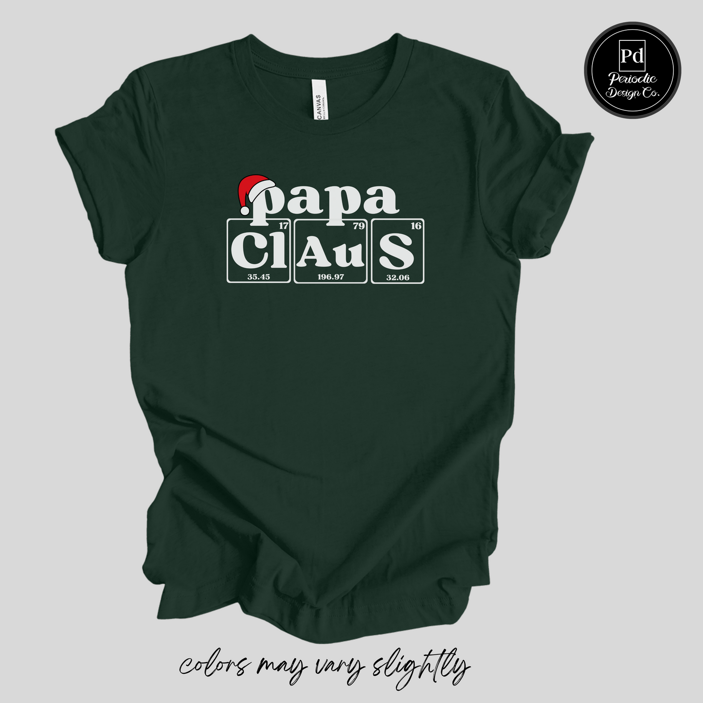 PaPa Claus Christmas Shirt, Periodic Table Gift, Christmas Chemistry Tee, Breaking Bad, Holiday T-Shirt, Science Teacher or Scientist Gift
