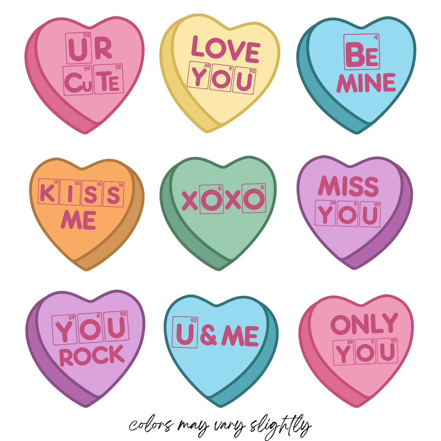 Science Valentine Candy Hearts T-Shirt, Be Mine Shirt, Conversation Hearts, Gift for Her, Periodic Table, Breaking Bad, XOXO Shirt