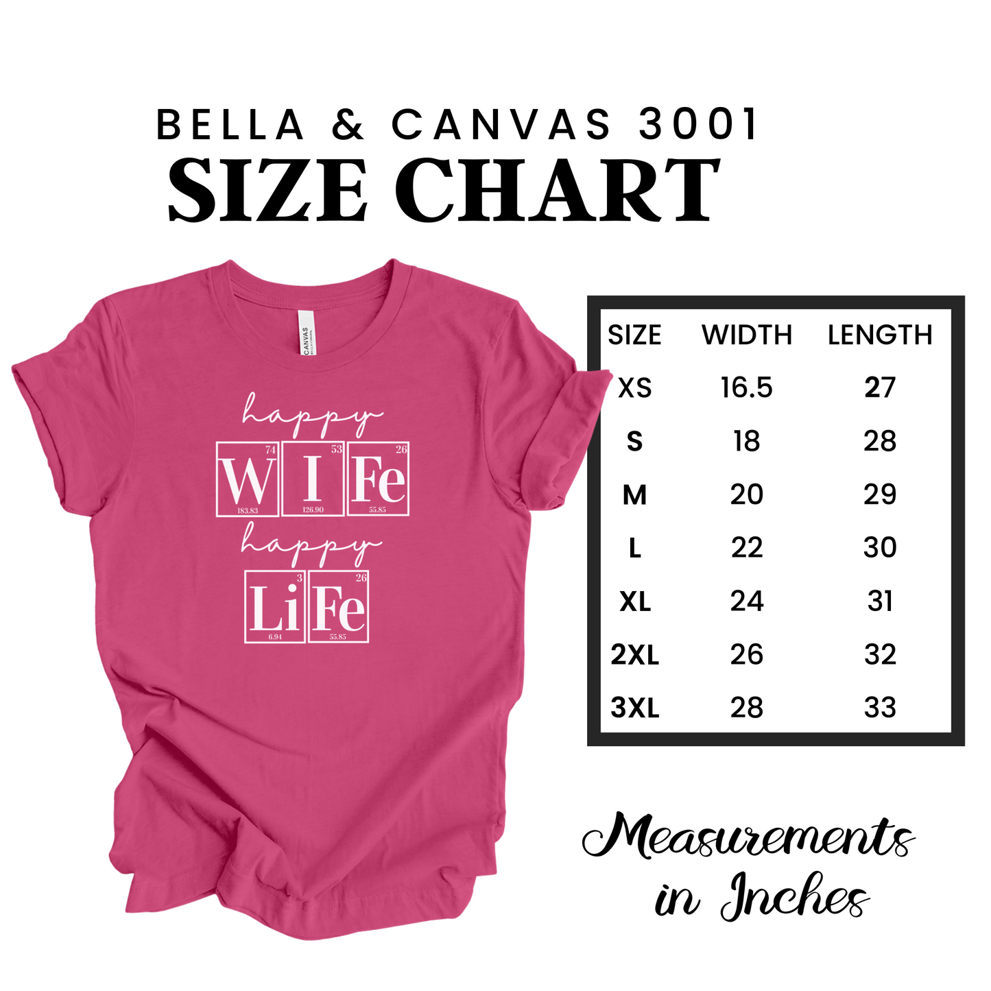 Happy Wife Happy Life, Marriage Shirt, Periodic Table Humor, Science-Themed Tee, Scientist Shirt