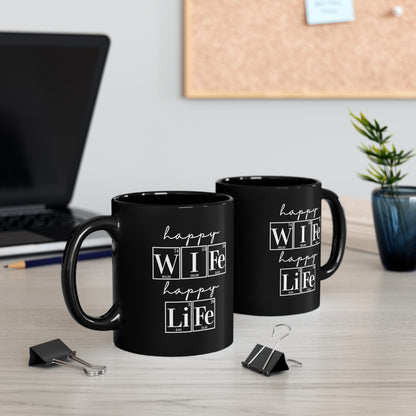 11 oz Science Coffee Mug - Happy Wife Happy Life Mug, Science Mug, Periodic Table Humor