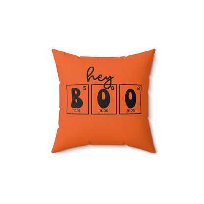 Hey Boo Halloween Throw Pillow, Halloween decor, Periodic Table Humor, Spooky Season, Unique Halloween Pillow, Science-Themed Decor