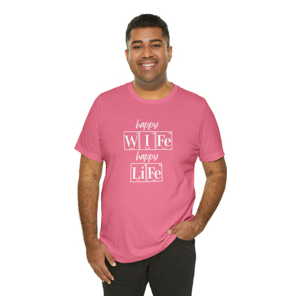Happy Wife Happy Life Shirt, Marriage Shirt,  Marriage shirt, Periodic Table Humor, Science-Themed Tee, Chemistry of Love