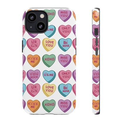 Science Valentine Candy Hearts Cell Phone Case, Conversation Hearts, Gift for Her, For iPhone, Android, and Google Phones, Periodic Table