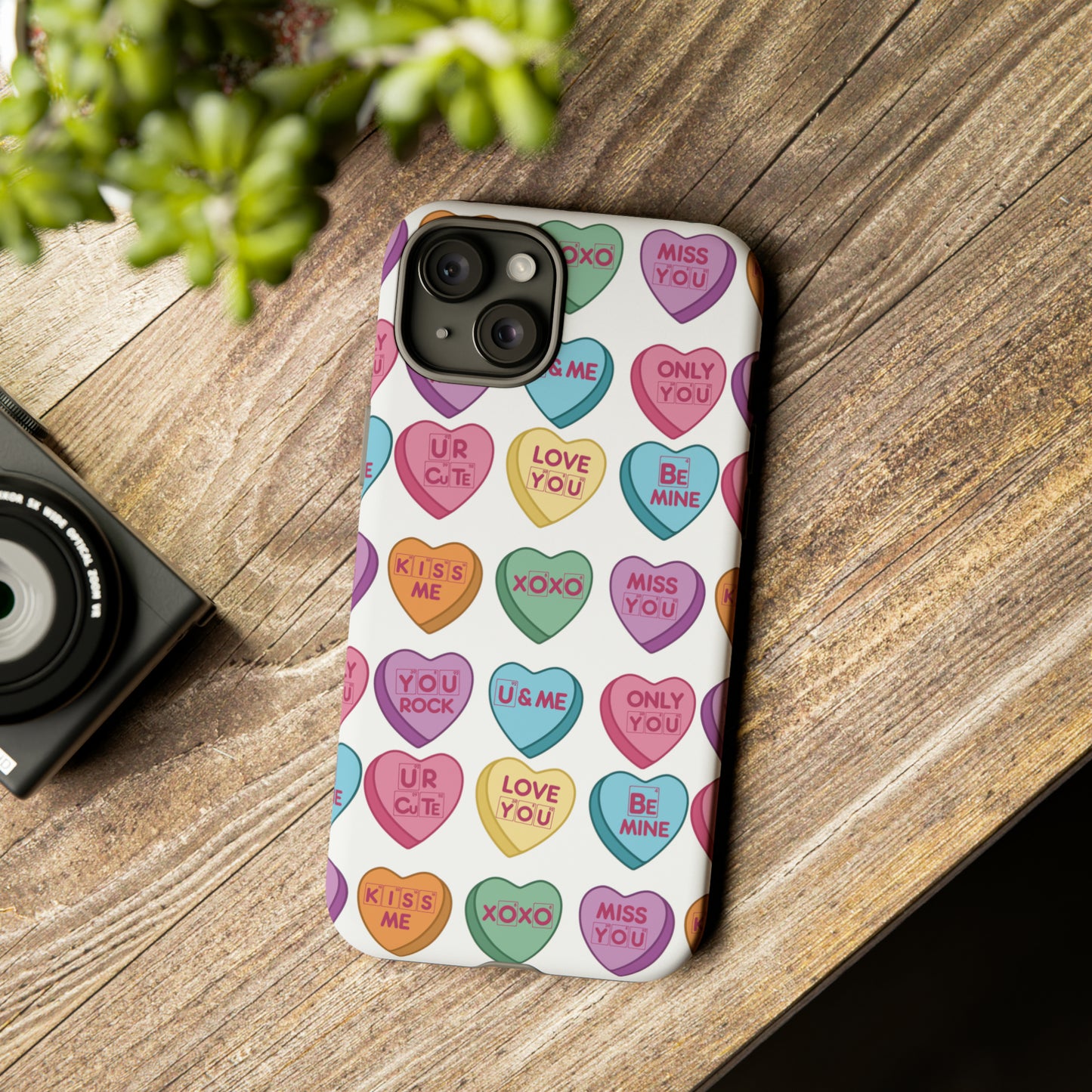 Science Valentine Candy Hearts Cell Phone Case, Conversation Hearts, Gift for Her, For iPhone, Android, and Google Phones, Periodic Table