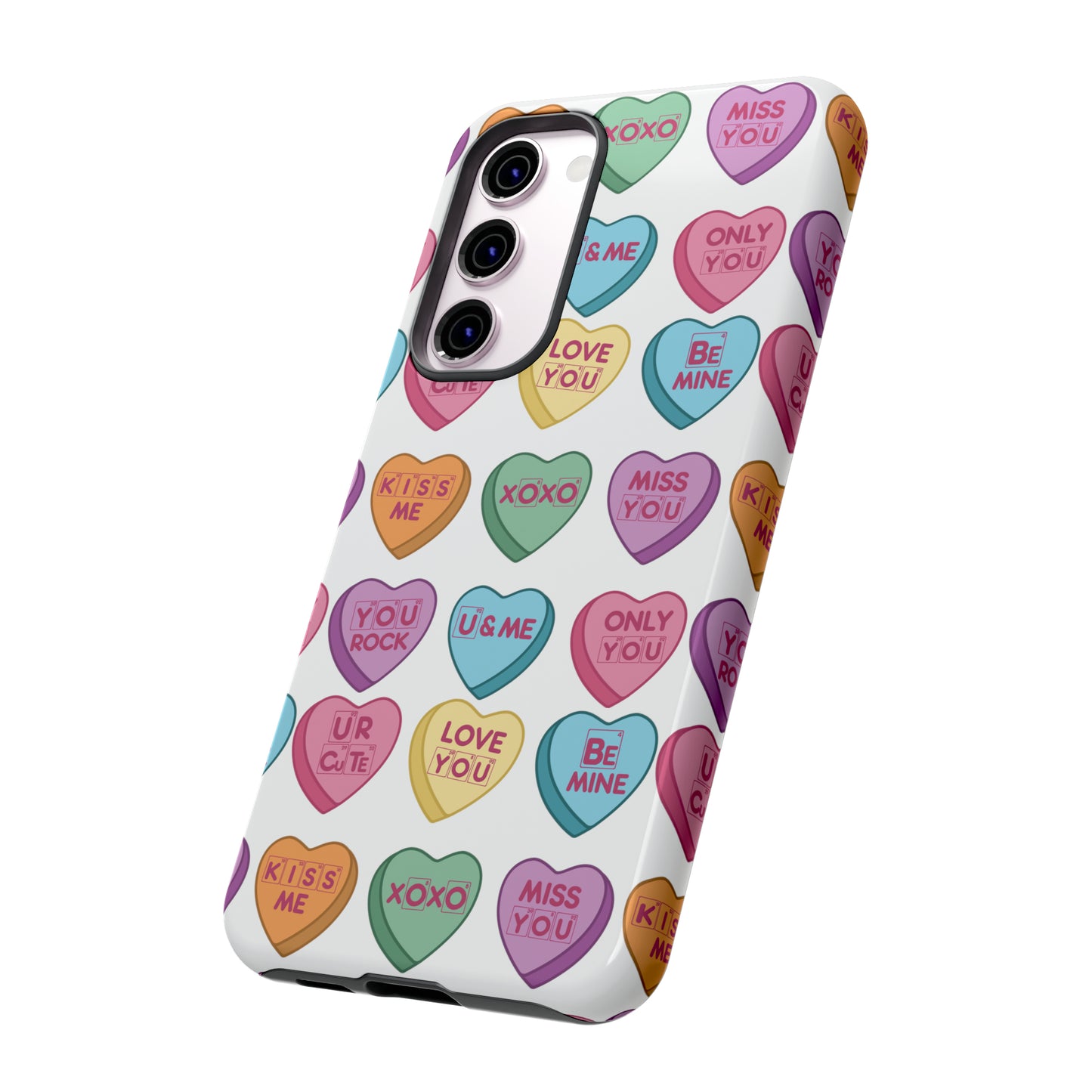 Science Valentine Candy Hearts Cell Phone Case, Conversation Hearts, Gift for Her, For iPhone, Android, and Google Phones, Periodic Table