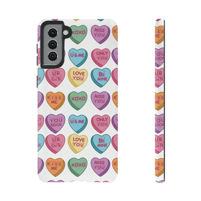 Science Valentine Candy Hearts Cell Phone Case, Conversation Hearts, Gift for Her, For iPhone, Android, and Google Phones, Periodic Table