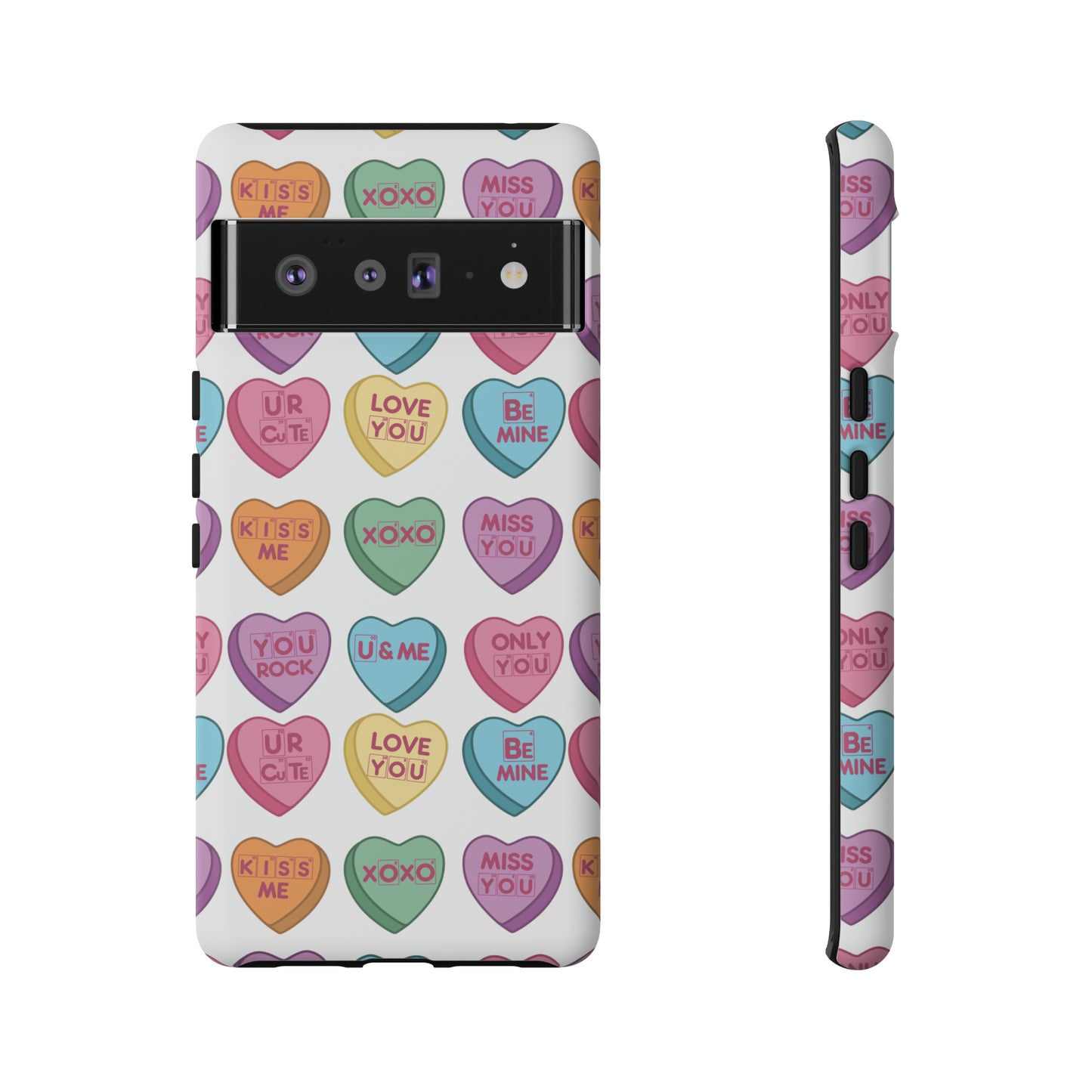 Science Valentine Candy Hearts Cell Phone Case, Conversation Hearts, Gift for Her, For iPhone, Android, and Google Phones, Periodic Table