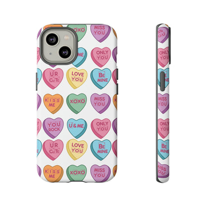 Science Valentine Candy Hearts Cell Phone Case, Conversation Hearts, Gift for Her, For iPhone, Android, and Google Phones, Periodic Table