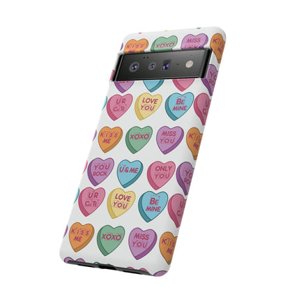 Science Valentine Candy Hearts Cell Phone Case, Conversation Hearts, Gift for Her, For iPhone, Android, and Google Phones, Periodic Table