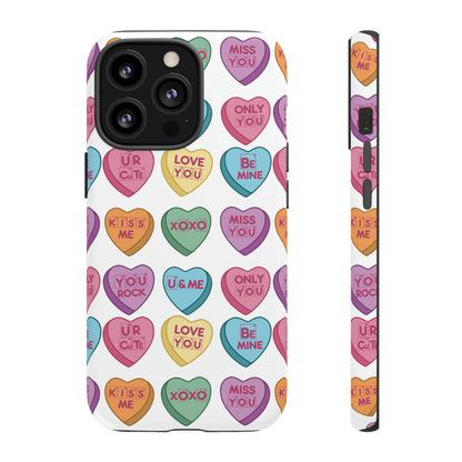 Science Valentine Candy Hearts Cell Phone Case, Conversation Hearts, Gift for Her, For iPhone, Android, and Google Phones, Periodic Table