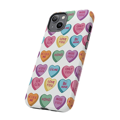 Science Valentine Candy Hearts Cell Phone Case, Conversation Hearts, Gift for Her, For iPhone, Android, and Google Phones, Periodic Table