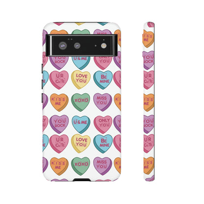 Science Valentine Candy Hearts Cell Phone Case, Conversation Hearts, Gift for Her, For iPhone, Android, and Google Phones, Periodic Table