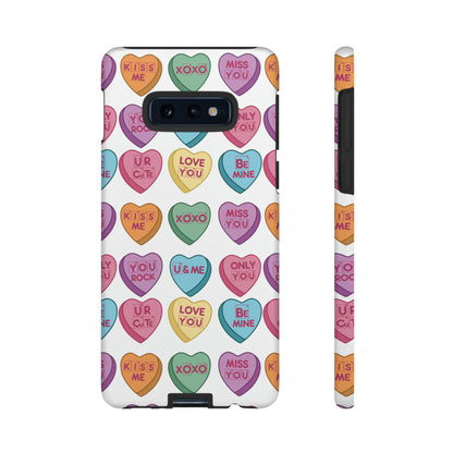 Science Valentine Candy Hearts Cell Phone Case, Conversation Hearts, Gift for Her, For iPhone, Android, and Google Phones, Periodic Table