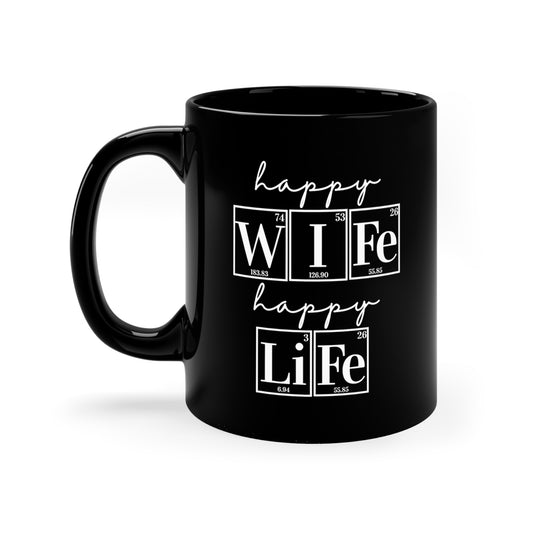 11 oz Science Coffee Mug - Happy Wife Happy Life Mug, Science Mug, Periodic Table Humor