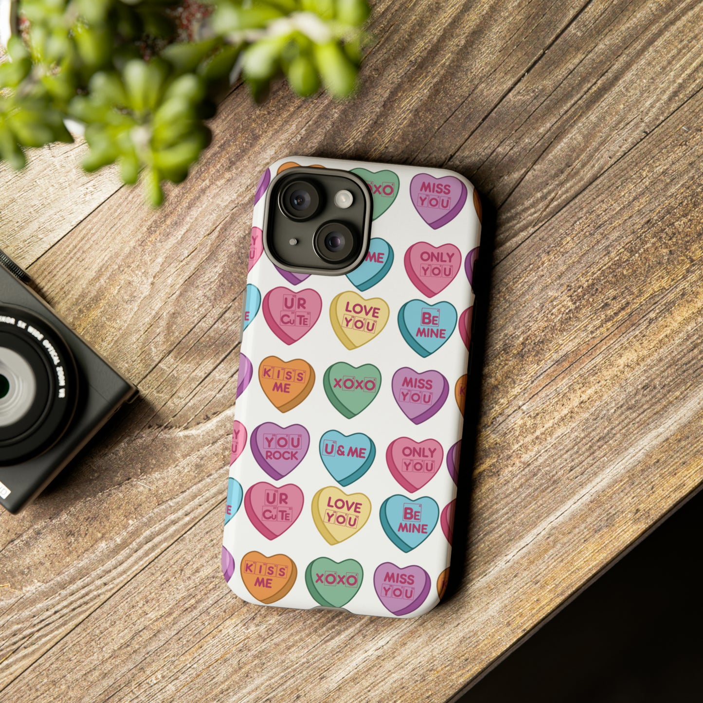 Science Valentine Candy Hearts Cell Phone Case, Conversation Hearts, Gift for Her, For iPhone, Android, and Google Phones, Periodic Table