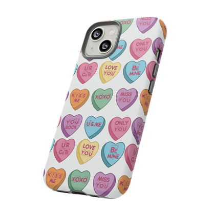 Science Valentine Candy Hearts Cell Phone Case, Conversation Hearts, Gift for Her, For iPhone, Android, and Google Phones, Periodic Table